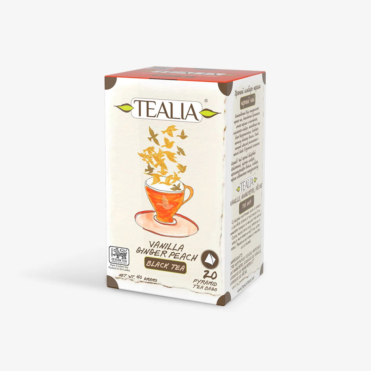Vanilla Ginger Peach (20 Pyramid Tea Bags)